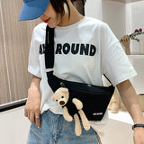 Sac à bandoulière en forme d'ours en peluche
