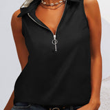 Gilet de couleur unie avec zip