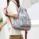 Sac à bandoulière avec cordon de serrage de style ethnique