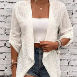 Cardigan élégant de couleur unie simple