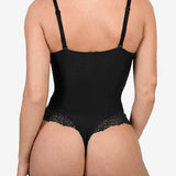 Bodysuit Décolleté Profond En V Et Dentelle Gainante