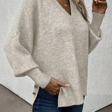 Pull Manche Lanterne Encolure En V