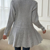 Gilet Pull Veste Mi-Longue