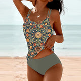 Tankini imprimée avec double sangle