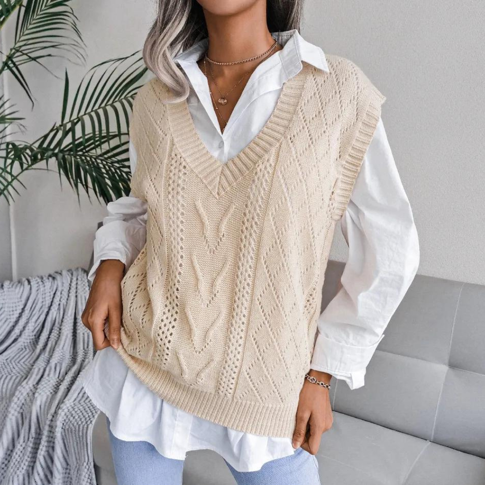 Bianca | Gilet sans manches à coupe cintrée pour femme