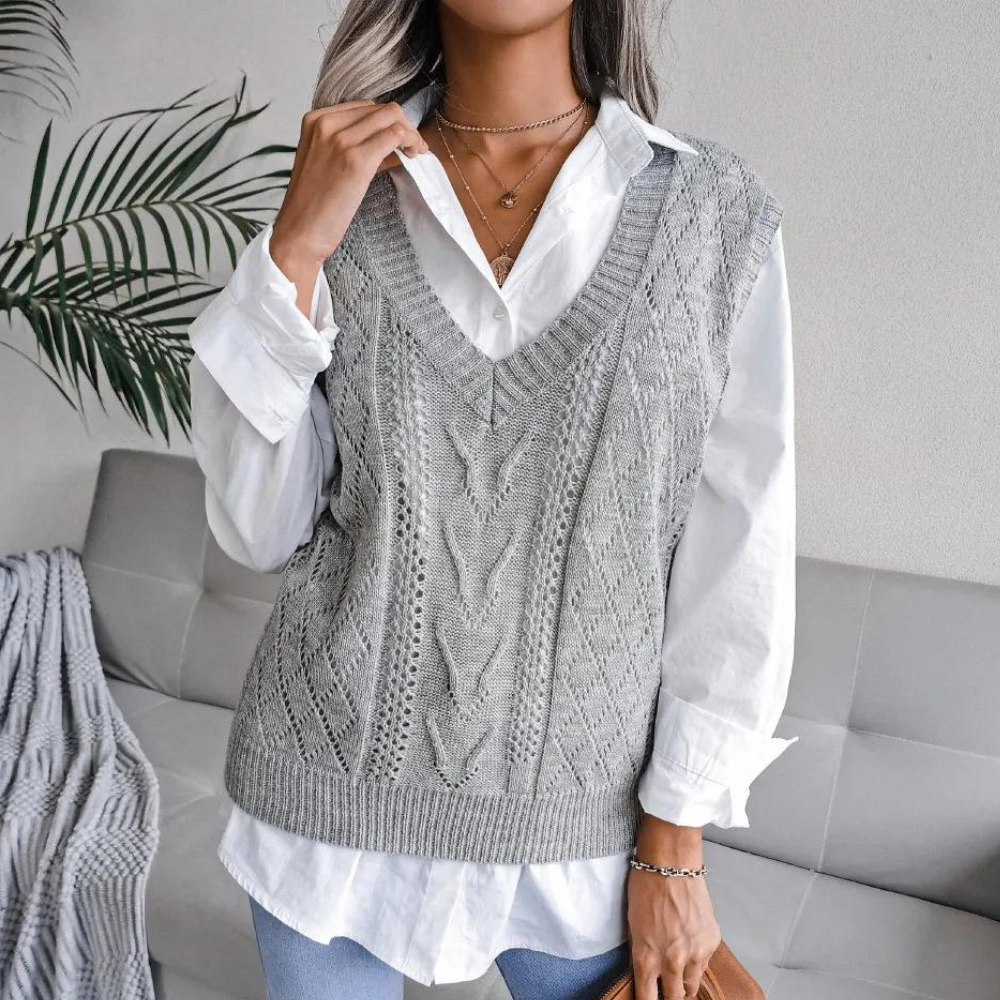 Bianca | Gilet sans manches à coupe cintrée pour femme