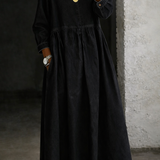 Manon | Robe en jean à col Peter Pan