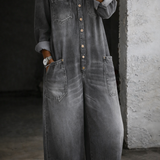 Sidonie | Combinaison denim épaules dénudées