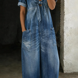 Garance | Combinaison denim col V