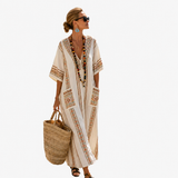 Kaftan Long à Rayures