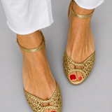 Sandales tressées avec bride
