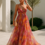 Robe d’été fluide à imprimé fleuri – silhouette féminine et légère