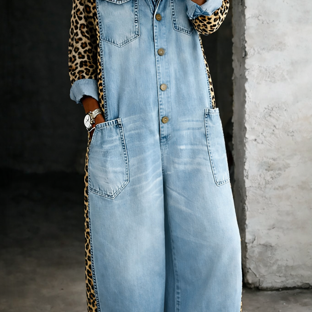 Maelle | Combinaison chemise en jean