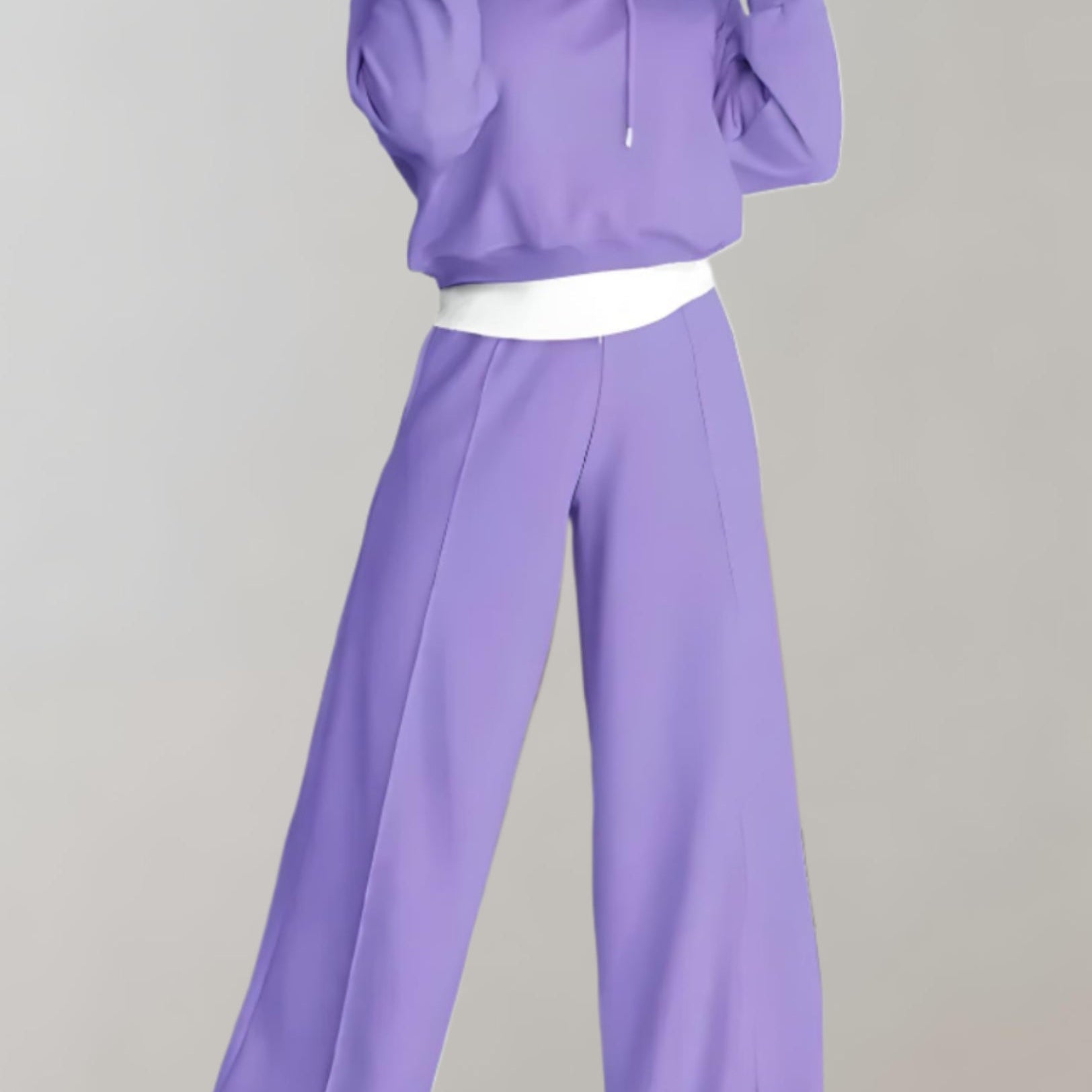 Nina – Survêtement hoodie 2 pièces avec pantalon large femme