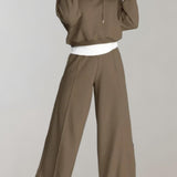 Nina – Survêtement hoodie 2 pièces avec pantalon large femme