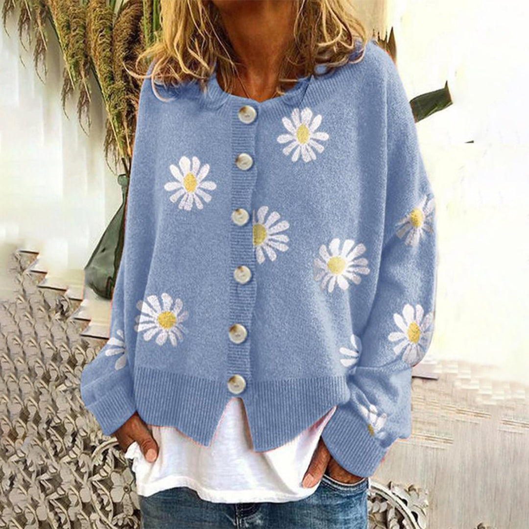 Katarzyna | Pull en maille à motif floral pour femme