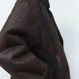 Fransesca | Veste en simili cuir vintage pour femmes