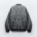 Swara | Veste Bomber Grise Coupe Ample et Tendance pour Femme
