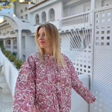 Lucille | Veste fleurie à effet chaud pour femmes
