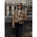 Esmeralda | Veste courte à boutons avec manches longues pour femme