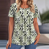 T-shirt Col Rond Manches Courtes Imprimé