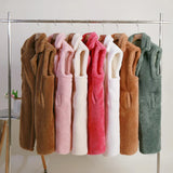 Petronella | Manteau d’hiver sans manches en peluche pour femme