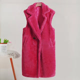 Petronella | Manteau d’hiver sans manches en peluche pour femme