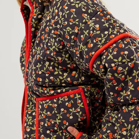 Catarina | Manteau vintage à motif floral pour femme