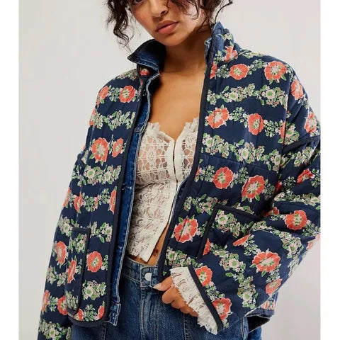 Catarina | Manteau vintage à motif floral pour femme