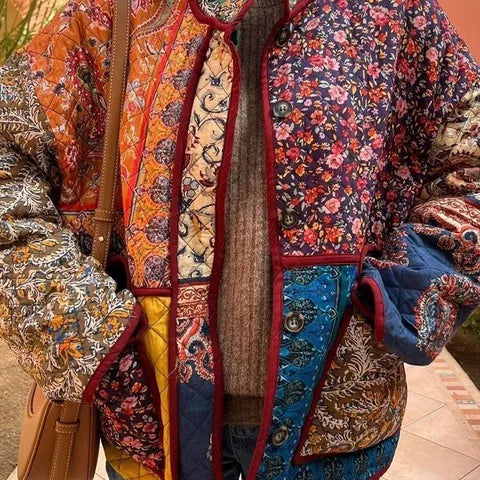 Catarina | Manteau vintage à motif floral pour femme