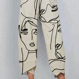 Tabea | Pantalon pour femme à imprimé abstrait