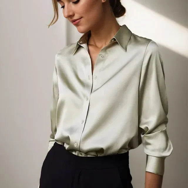 Modille | Chemise en satin à boutons pour femme