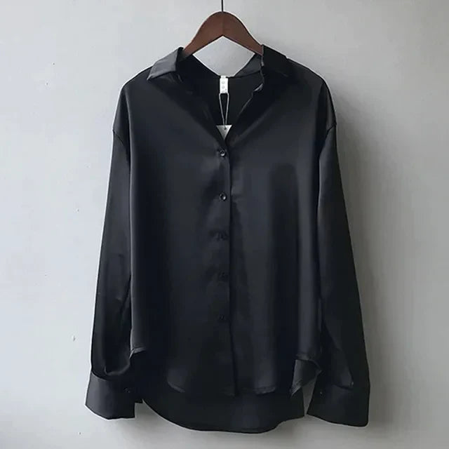 Modille | Chemise en satin à boutons pour femme