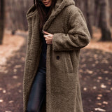 Mina | Manteau en peluche à coupe oversize avec capuche pour femme