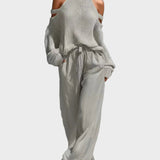 Sara - Ensemble moderne en tricot et lin