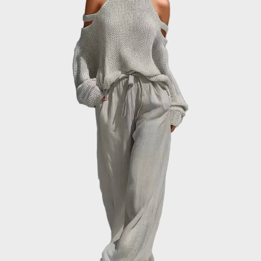 Sara - Ensemble moderne en tricot et lin