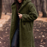 Mina | Manteau en peluche à coupe oversize avec capuche pour femme