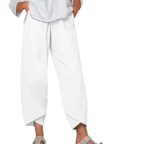 Cinzia | Pantalon large en lin pour femme