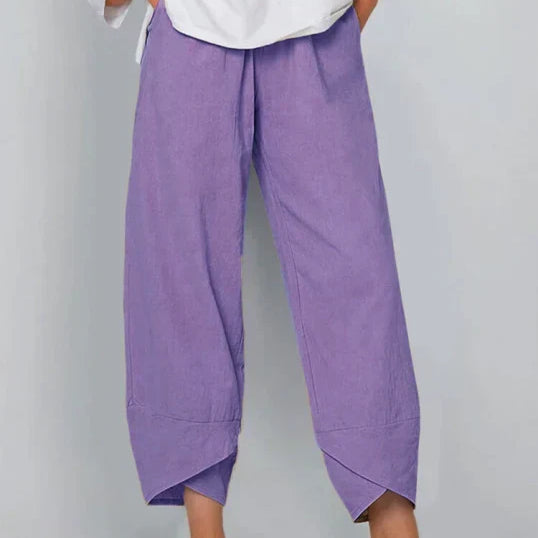 Cinzia | Pantalon large en lin pour femme