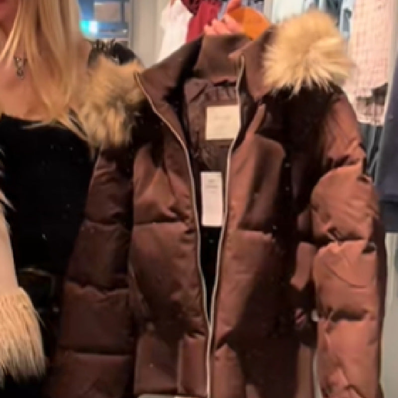 Adèle – Manteau matelassé d’hiver femme avec capuche amovible