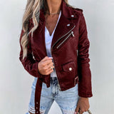 Breanna | Veste Biker Élégante avec Col à Revers pour femme