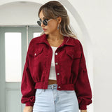 Zephyrine | Veste courte en velours côtelé pour femme