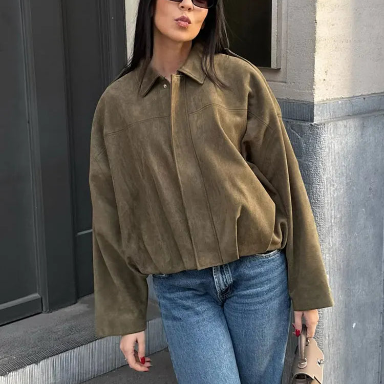 Malia | Veste de transition en vert élégant pour femme
