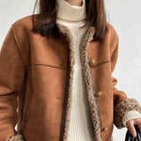 Rosalind | Veste d'hiver luxueuse en daim pour femme