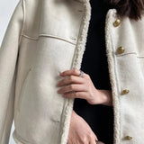 Rosalind | Veste d'hiver luxueuse en daim pour femme