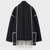 Shaelyn | Veste Écharpe à Devant Drapé pour Femme