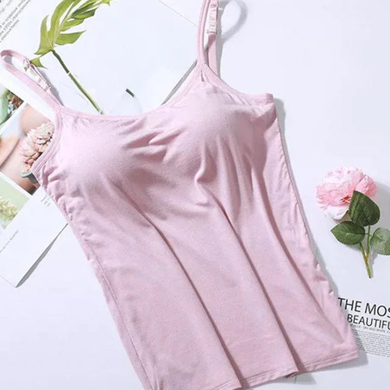 Débardeur à fines bretelles avec soutien-gorge intégré