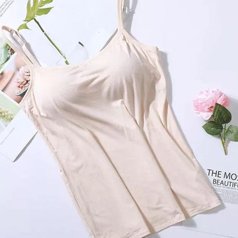 Débardeur à fines bretelles avec soutien-gorge intégré