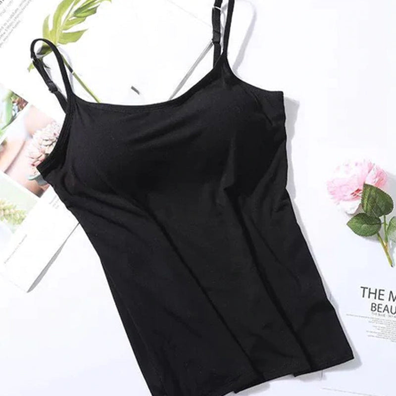 Débardeur à fines bretelles avec soutien-gorge intégré