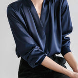Ishi | Blouses à Manches Bouffantes avec Col en V pour Femmes
